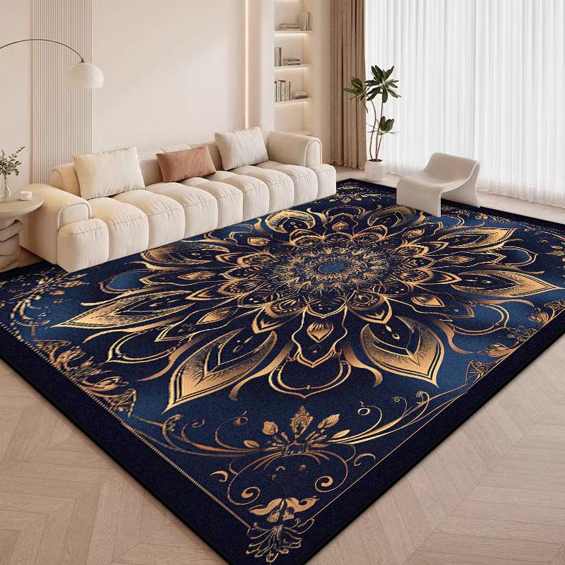 Persian Style Luxury Living Room Rug Soft Non-slip Sofa Table Mat Easy Cleaning Office Lounge Decoration Rug Machine Washable