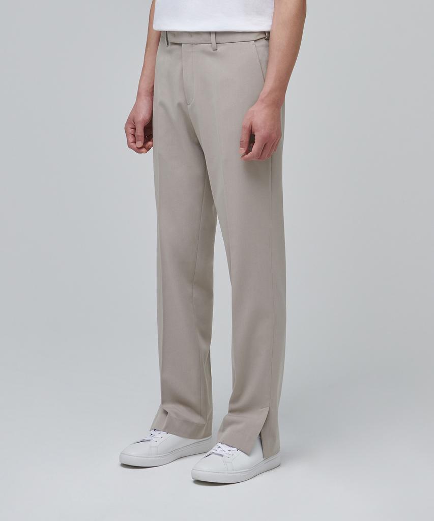 MUSINSA STANDARD Semi-Wide Slit Hidden Banding Slacks [Light Beige]
