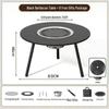 Multifunktionstisch mit klappbarem Holzkohlefeuer und Grill mit Deluxe 9-teiligem Set