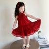 Girls Sleeveless Off Shoulder Princess Dress Fashion Short Skirt Kids 3-8 Years Old