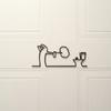 “Restroom Sign” Ornament, Fun Design, Restroom Sign, Minimalist Art, Original Humorous Design, 3D Line Art,