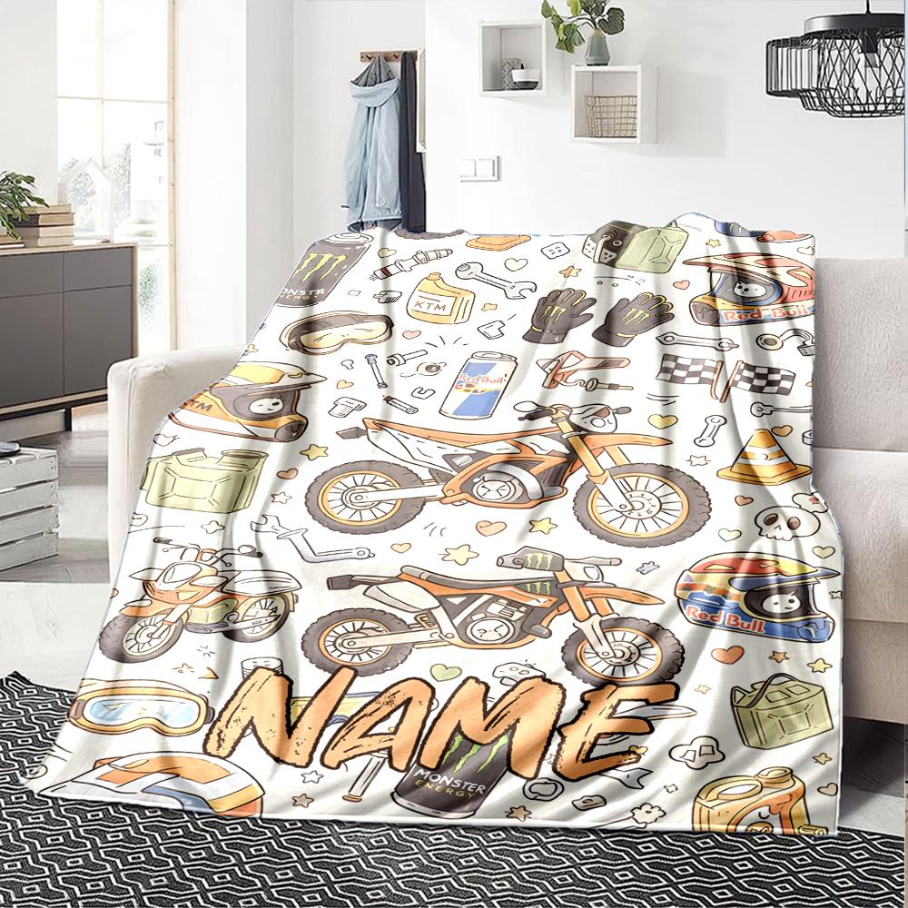 Custom Name Cute Cars Theme Printed Blanket - Perfect for Couch, Bed, Travel & Outdoor Use | Machine Washable, Cozy & Durable.