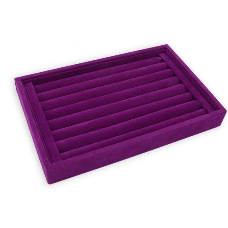 Velvet Jewelry Displays Stand Storage Tray Necklace Ring Bracelet Holder Showcase Drawer Jewelry Organizer Storage Box