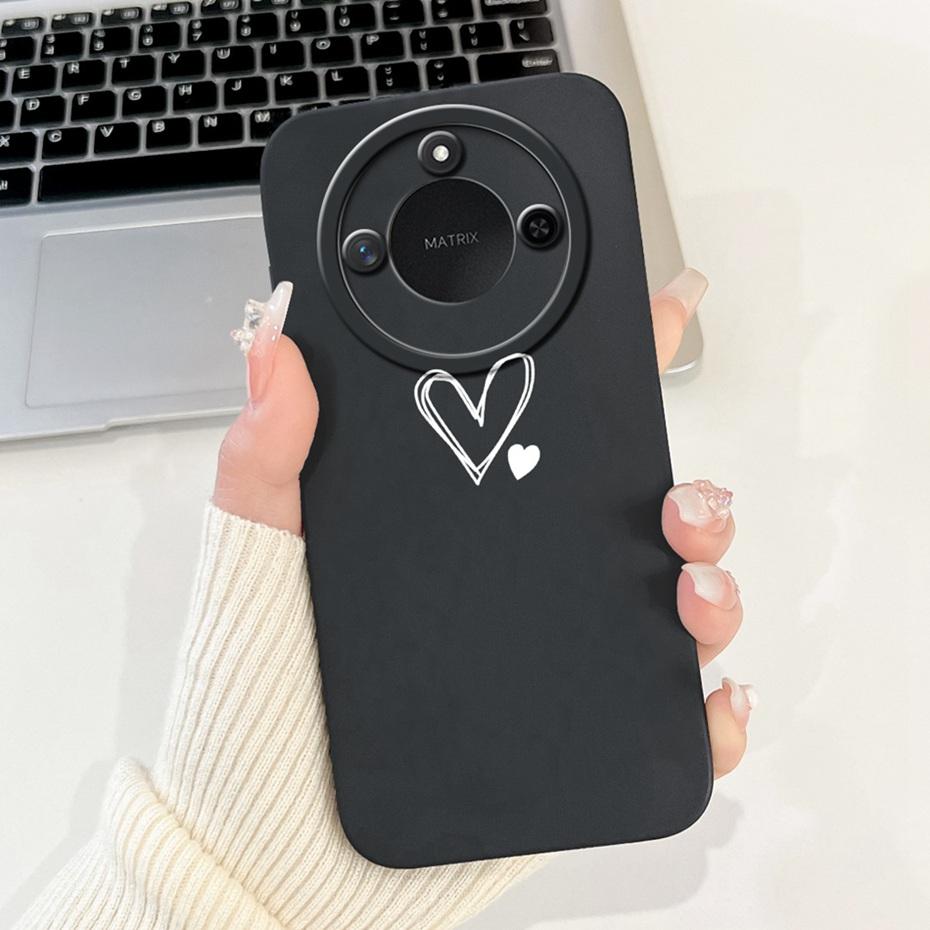 Phone Case For Honor X9c Smart 5G Pretty Girl Flower Printed Soft Silicone Back Cover For Honor X9C X9cSmart Cases Bumpers