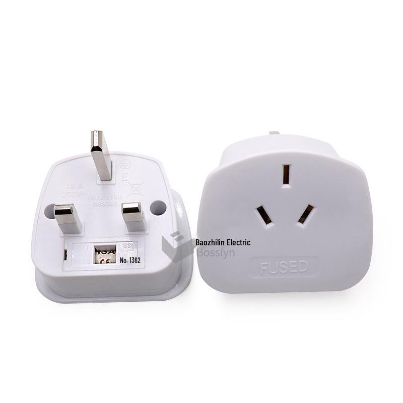 10A British to Chinese 3-Pin Plug Converter