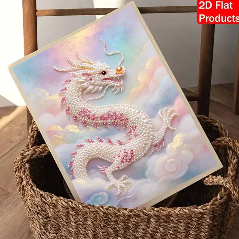 Dragon Pearl Kit 5D DIY Round Rhinestone Art Craft for Adults Home Wall Decoration Beginner Friendly Frameless Design