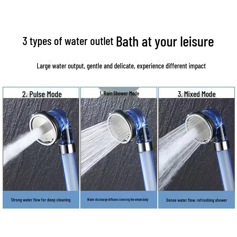 Thickened Shower Head with Detachable Nozzle and Negative Ion Filter