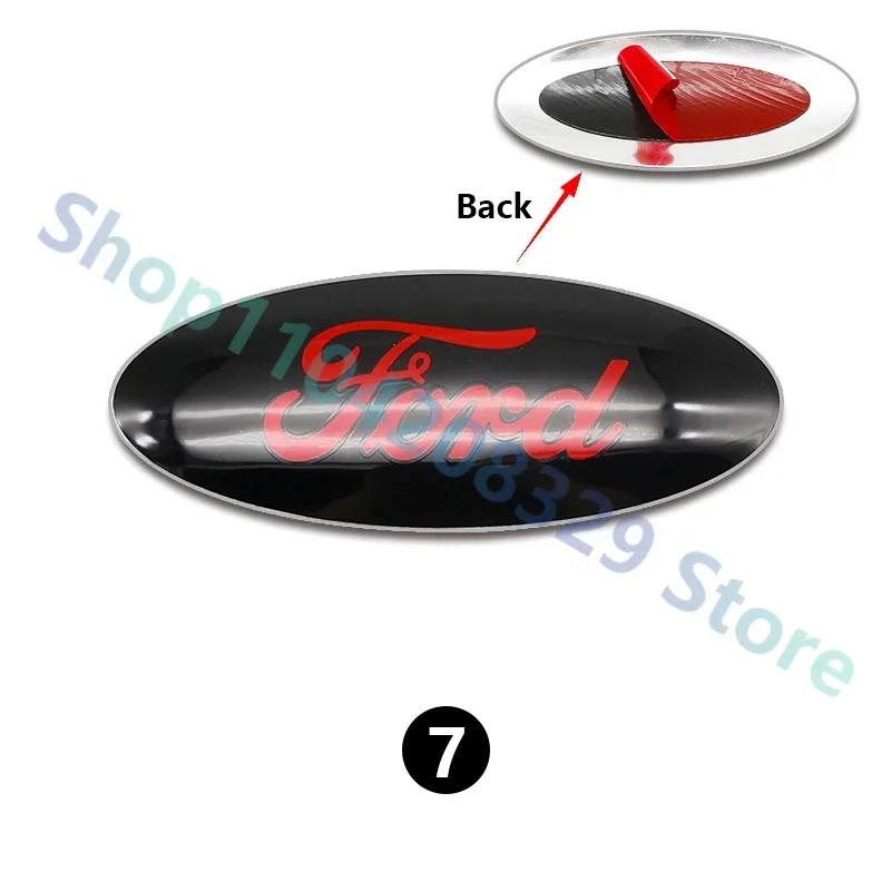 Autocollant de Voiture Ford Emblème de Voiture en Aluminium 12.5x5cm pour Ford Ranger Explorer Focus 3 Fiesta Fusion Escape Kuga Transit Edge Mondeo Fro