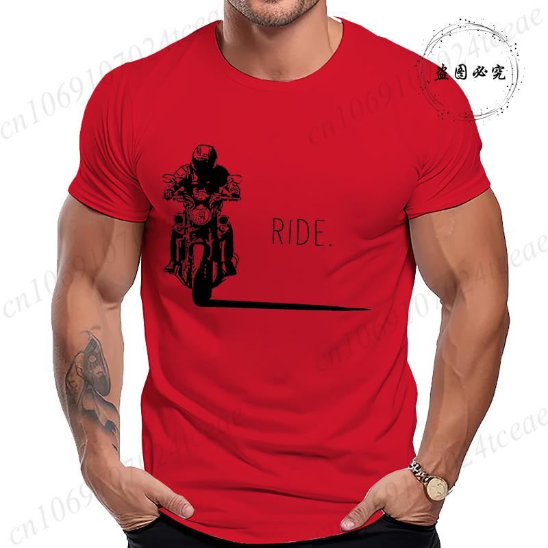 Men's Casual Motorcycle Graphic T-Shirts Man Street Summer Harajuku Tshirt Motorbike Racer Vintage Retro Bike T-Shirts Top Gift
