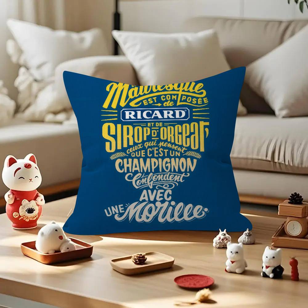 Pillow Anime Pillow Sofa Bed Head Pillow Cover Cushion Cover Fashion LOGO R-RicardES Beer