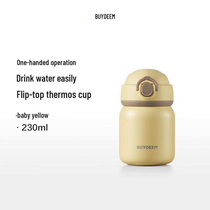 Buydeem Pop-up Lid Insulated Stainless Steel Mini Cup