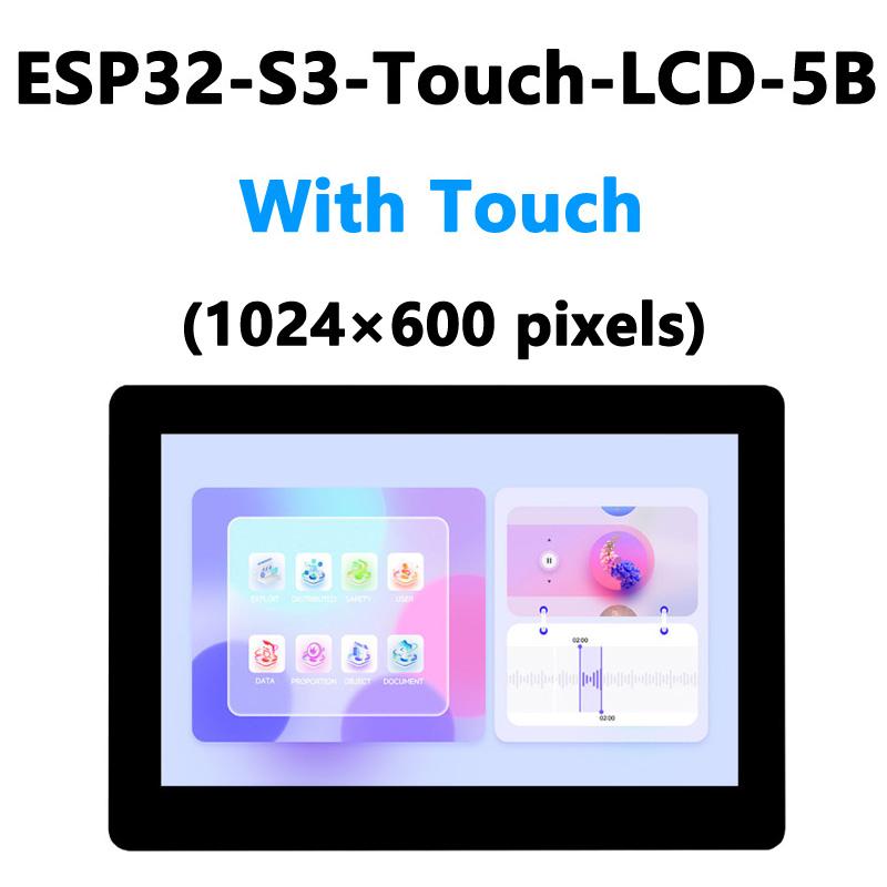 ESP32 S3 5 inch LCD (B) Development Board 1024x600 / 800×480 Captive TouchScreen Display LVGL HMI Sensor CAN RS485