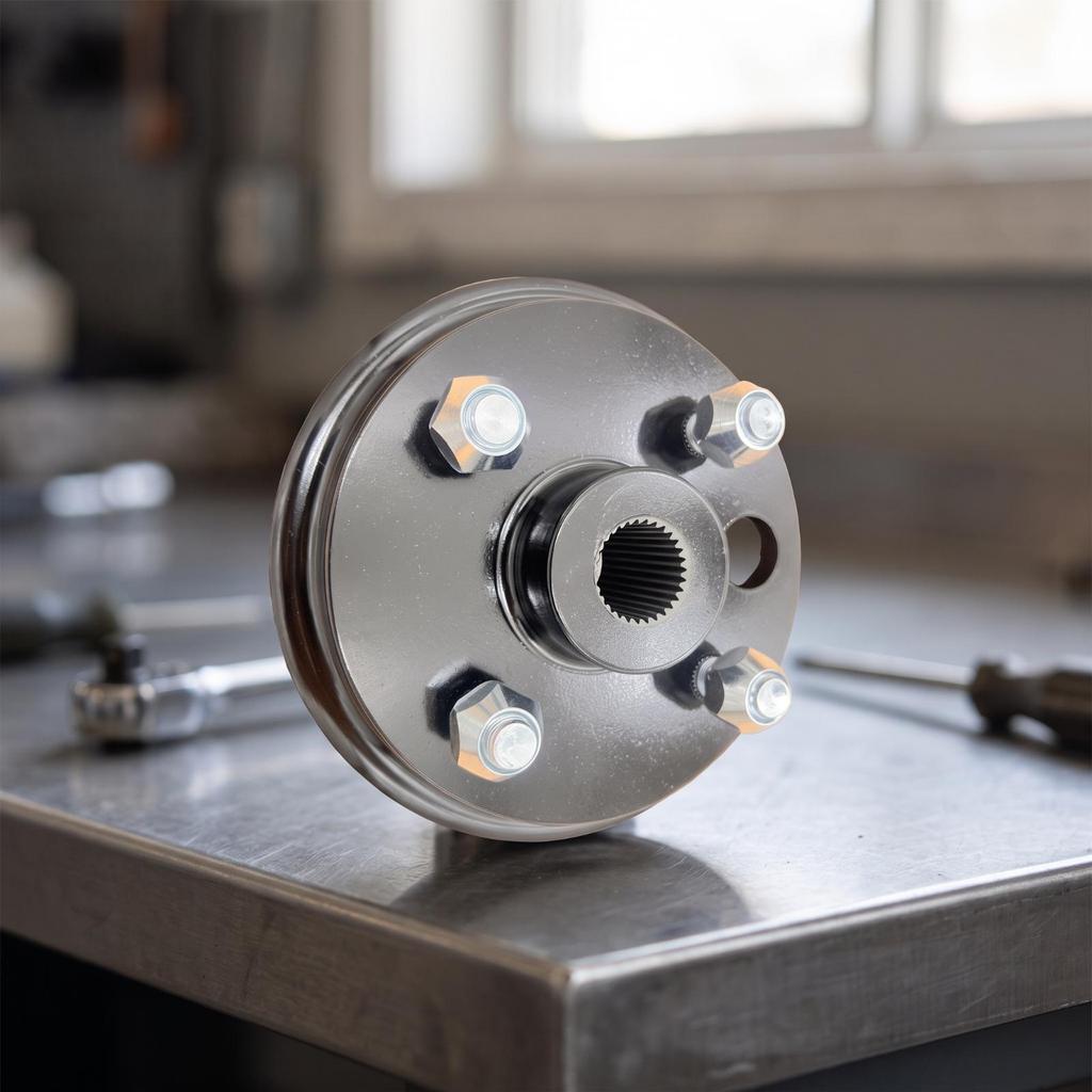 Brake Drum Hub 4-Stud Hardware Coated for Mechanics