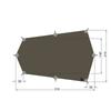 TATONKA TARP WING 2 LT 315 X Ripstop Stone Olive Tarp, 215cm, Nylon, Ultralight, Mountaineering, Gray, [Officially Imported]