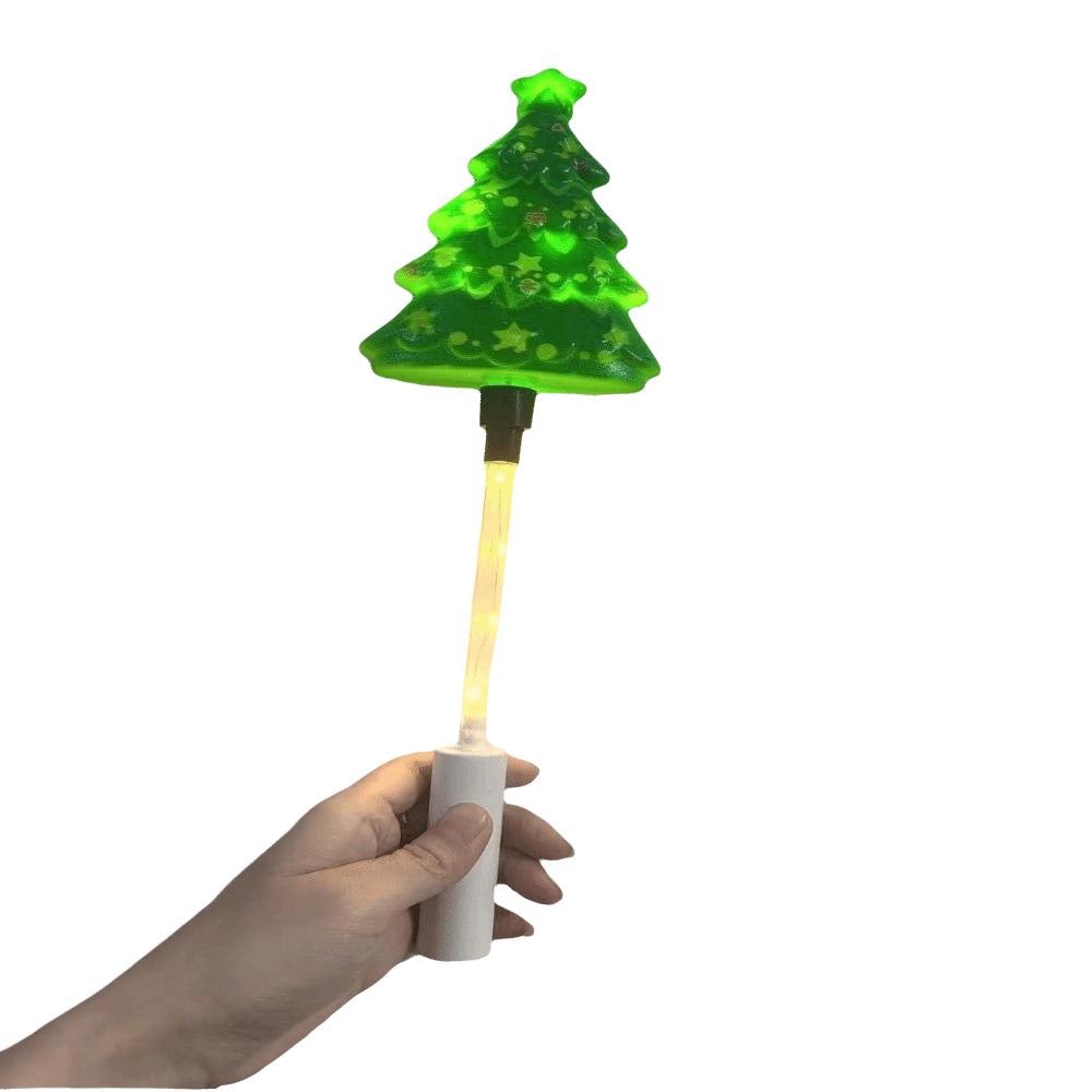 Snowman Handheld Glow Stick Tree Light Up Wand Christmas LED Glowing Stick Holiday Party