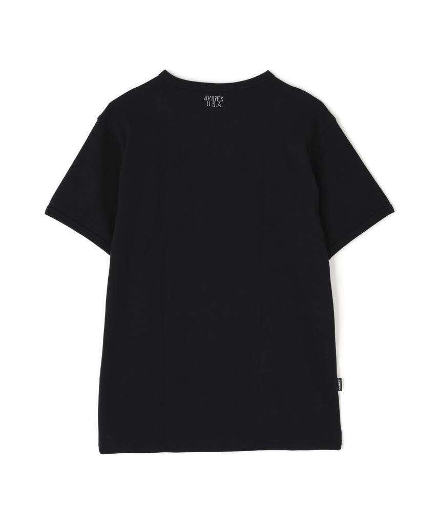 AVIREX DAILY RIB CREWNECK TEE 6143502 men's S black