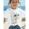 European Sizes Children's Girls' Patchwork T-Shirt "LOVE" O-Neck Short Sleeve Top Floral Super Cute Affordable Clothing Summer Daily Casual Wear