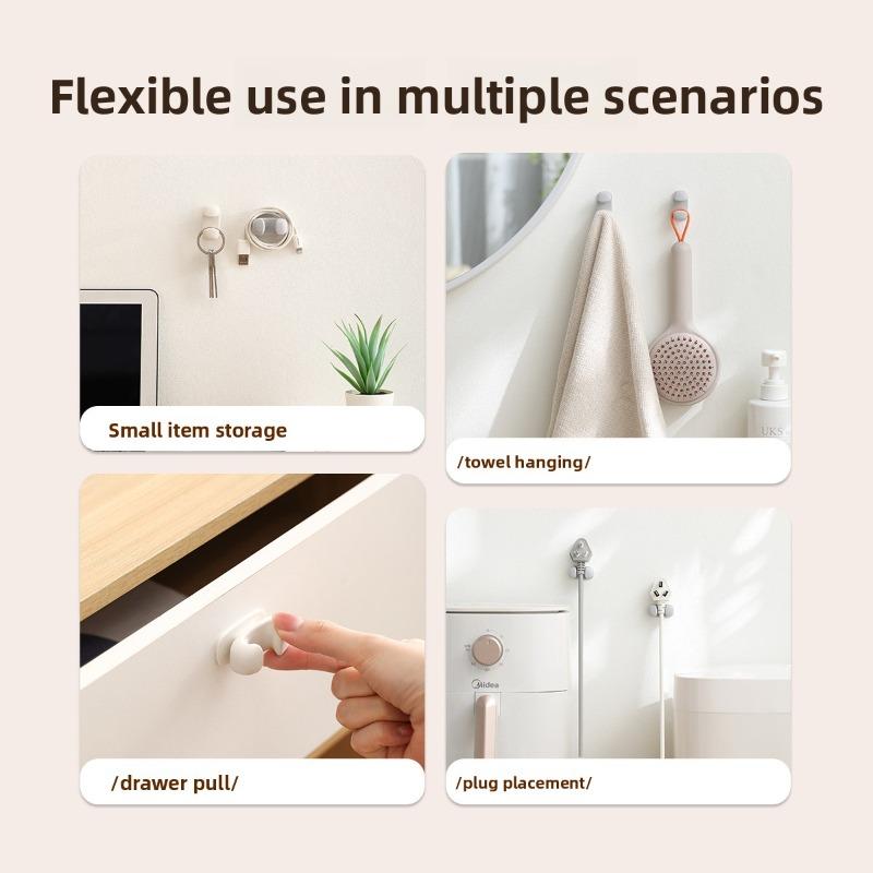 Household Multi-functional Rice Spoon Storage Rack, Kitchen Wall-mounted Rice Cooker Plug Storage Rack, Non-drilling Hook