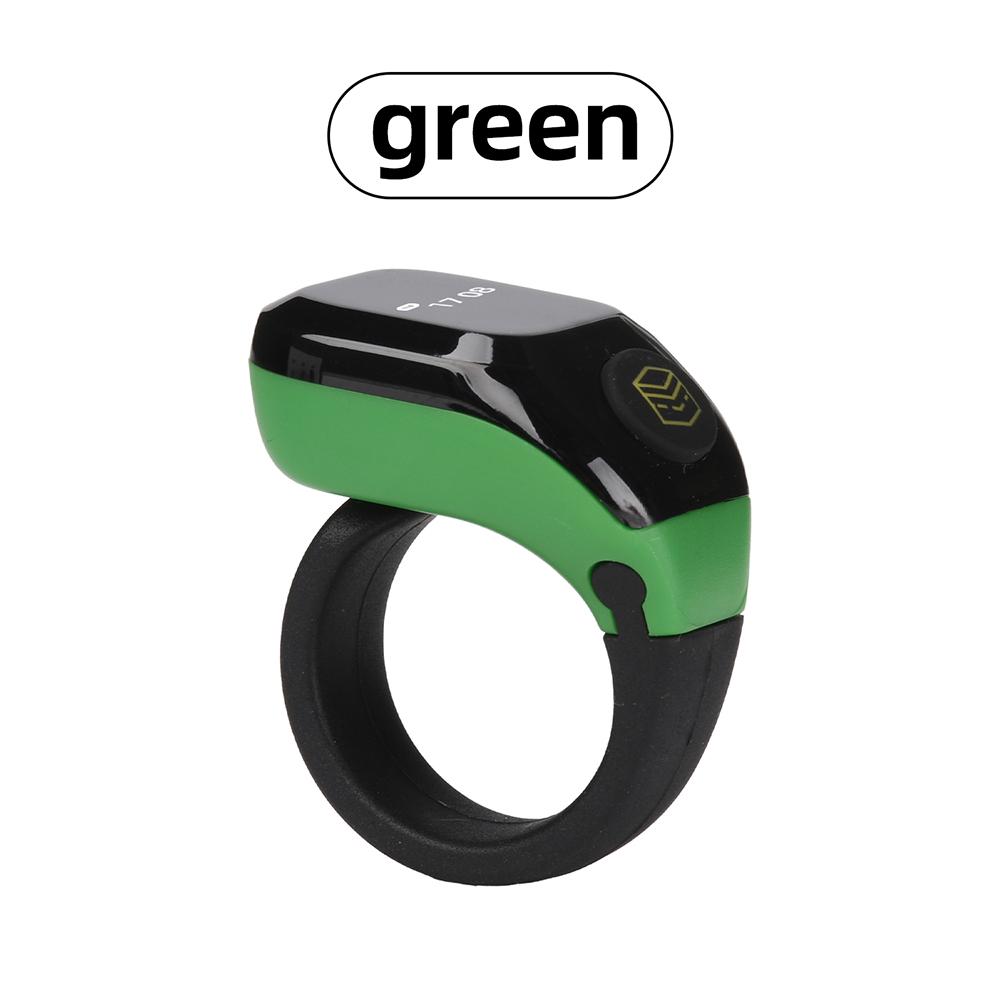 Bluetooth Digital Ring Finger Counter OLED Silent Touch Type-C charging Mini Tally Counter alarm reminder for Fitness Golf pray зелёный