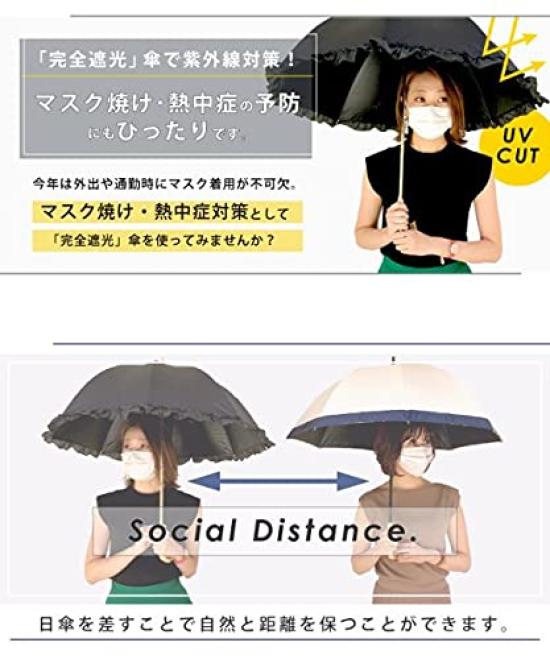 Pink Trick Folding UV Light Ruffle Gray Set Name Umbrella, Two-Tier, Foldable, Lightweight, Sun/Rain/Windproof, 50cm, Protection, 100% Blocking,