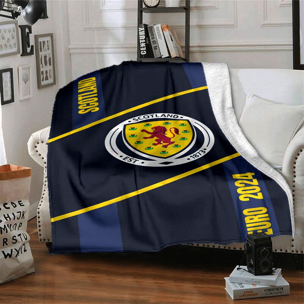 Scotland Print Flannel Blanket High Quality Warm Comfortable Cover for All Seasons Perfect for Gifts Home Decor