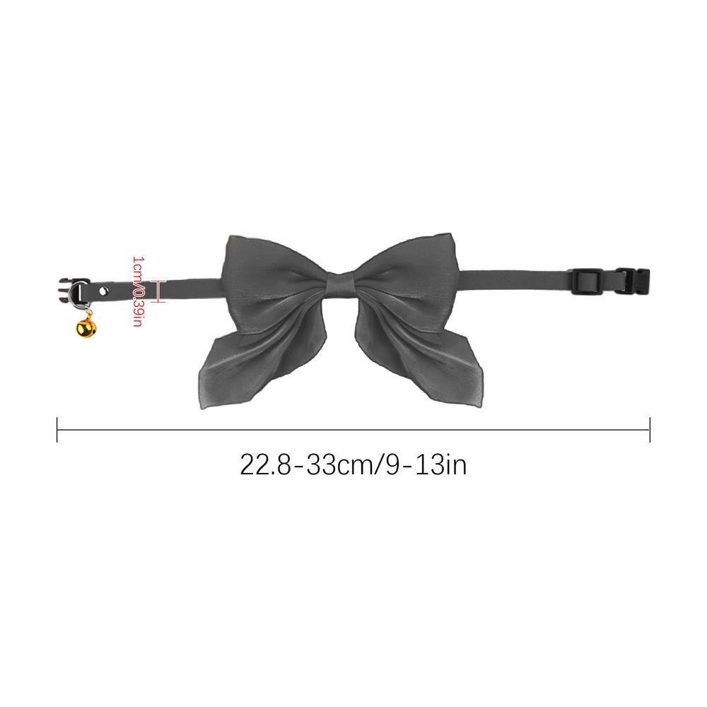 

Dog Bow Tie Collar Creative Collar For Kitten Puppy Collar With Bell And Bow Tie Soft Adjustable Cat Collar With Buckle For Dail чёрный