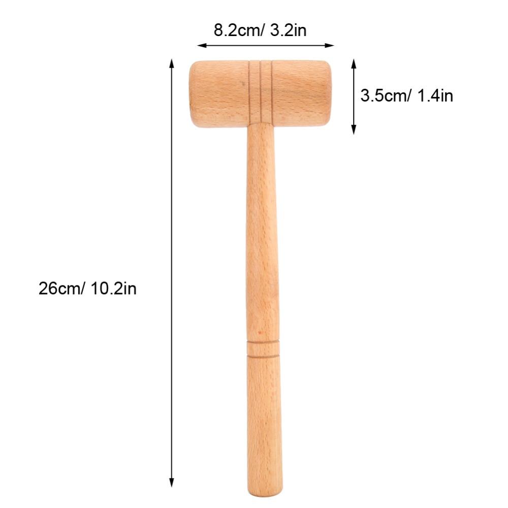 2Pcs Hammer Length 26cm Jewelry Hammer Wood color Metal Processing Tool  For DIY Repair