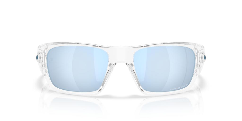Oakley Sunglasses Frame Color Polished Lens Prizm Deep Water Polar 60mm Men's 0OO9486, (Front) Clear, Color