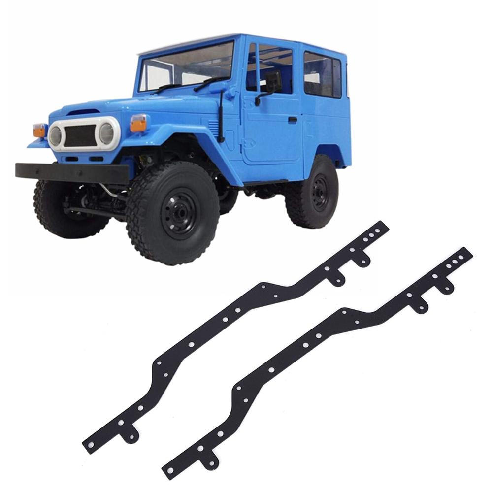 2Pcs RC Car Metal Chassis Beam Replacement Accessory for WPL C34 C34K C34KM 1Celsius16 Black