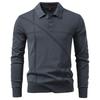 Essential! Long Sleeve Half-Zip Polo Shirt, Slim Fit Casual Top