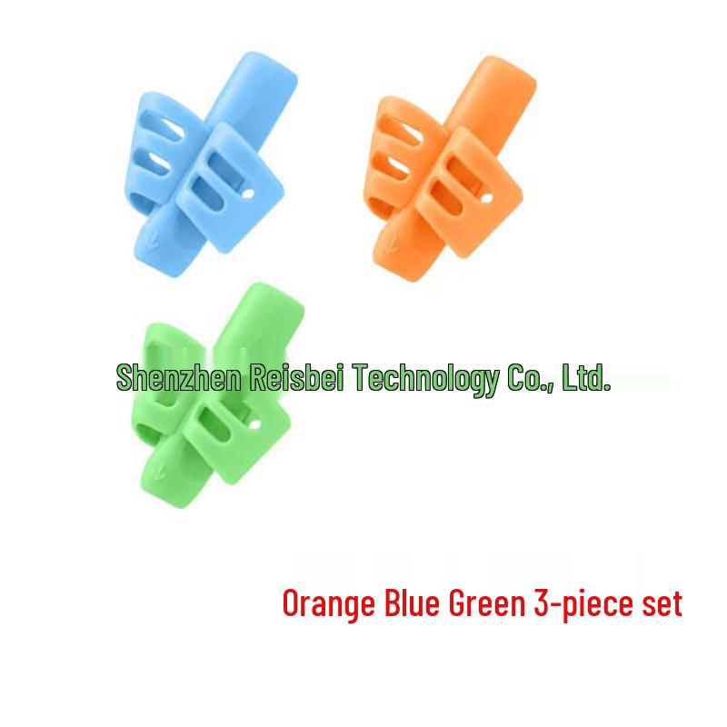 Weiches Gummi Doppelfinger Bleistiftgriff Korrektor Set (3/4 Stück)