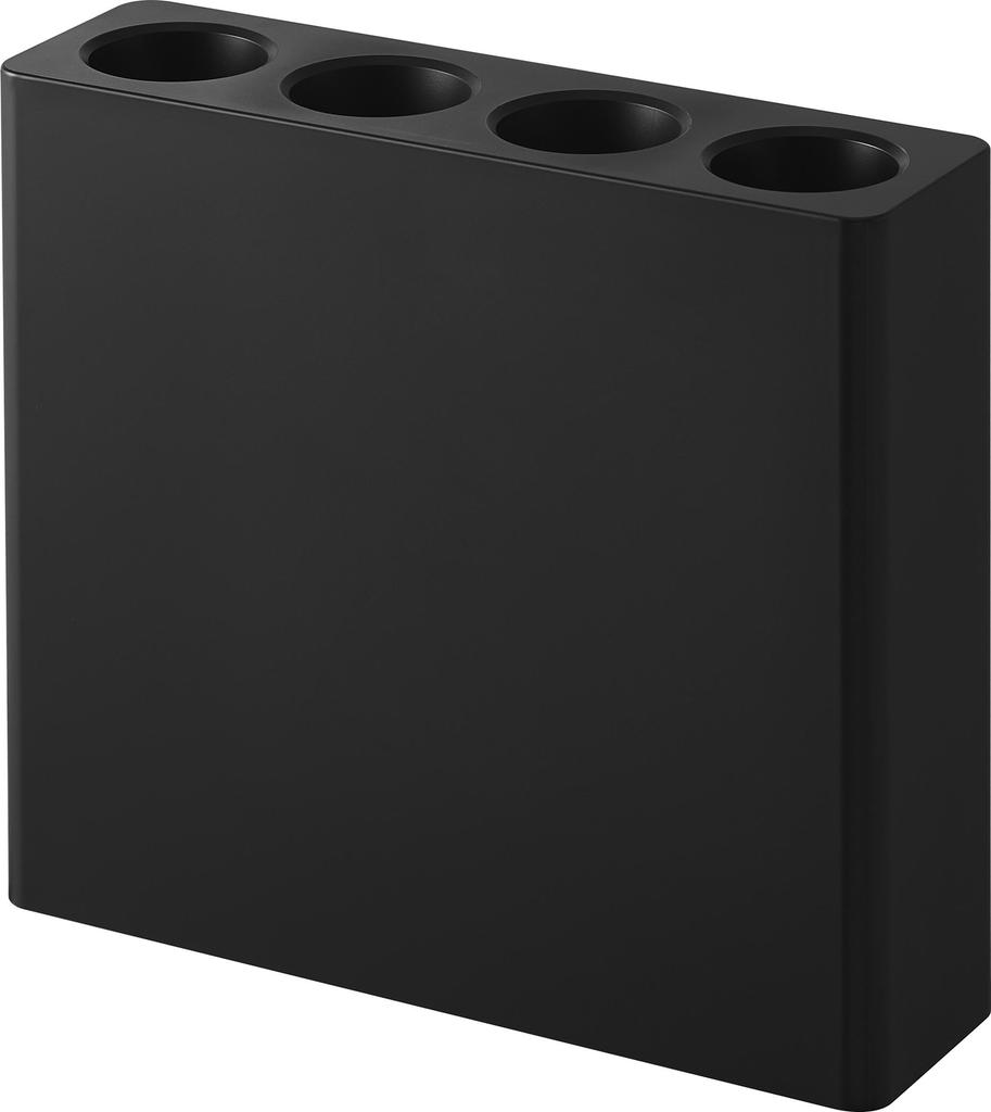 Yamazaki Magnetic Umbrella Holder, 4-Row, Black, W21 X D6.3 X H19cm, Smart Umbrella Stand, Slim, Entryway, Securely Holds Umbrellas, 10057
