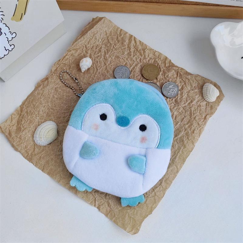 Cute Drag Penguin Plush Animal Bag Keychain Pendant Coin Wallet Car Key Plush Pendant