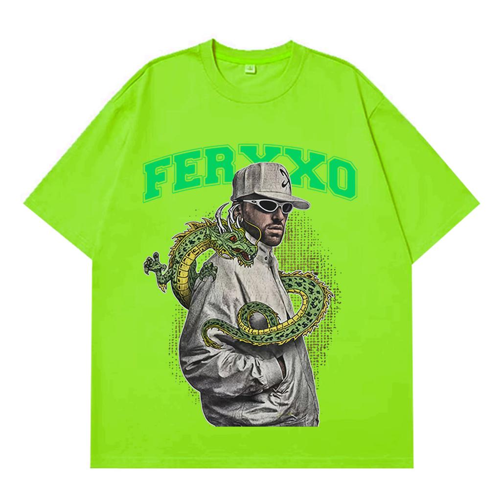 Rapper Feid Ferxxo Tour 2026 Print Tees Unisex Unisex Vintage Hiphop Tshirts Shortsleeved Casual Loose Cotton Tshirts Streetwear