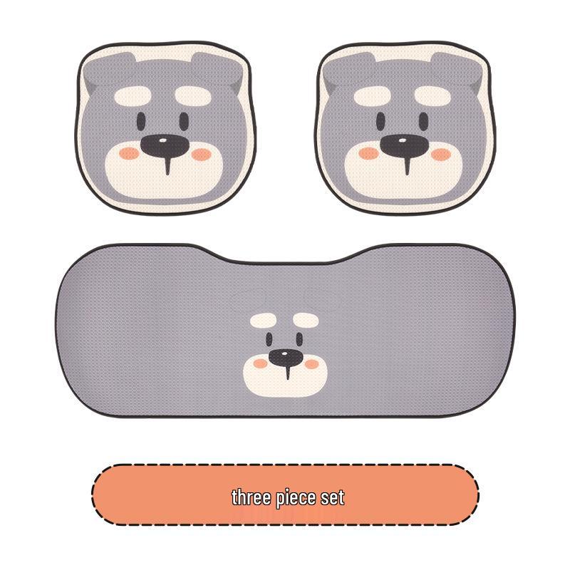 Schnauzer Cartoon Car Seat Cushion for BYD Seagull, Dolphin, Seal 05