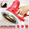 Macchina Levigatrice Lucidatrice Manuale per Stucco 1250W 6 Velocità 3500 giri/min con Luce LED e Sacchetto Raccogli Polvere Macchina Lucidatrice per Muri Levigatrice per Cartongesso Levigatura