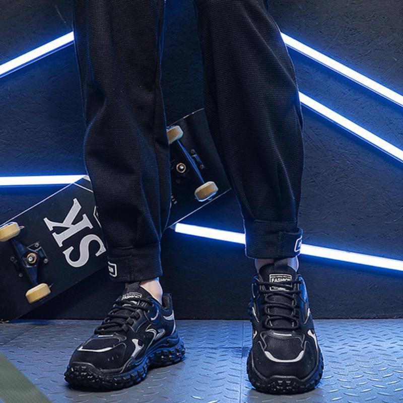 Men's Sneakers, Spring Thick-soled Running Shoes, Fashionable Thick-soled Casual Shoes for Men, Non-slip Wear-resistant Men Shoe