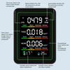 5-in-1 Air Detector Large Color Screen 30 Hours Battery Life Formaldehyde TVOC Temperature Humidity Meter CO2 Detector