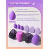 Makeup Sponge Set Blender Sponges 10 Pcs for Foundation Powder Liquid Professional Beauty Sponge Super Soft Facial Makeup Tools