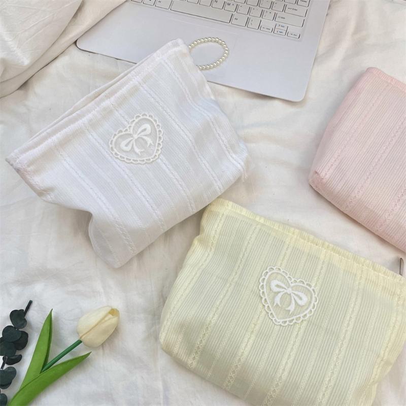 Spacious Bows Cosmetic Bag Practical Makeup Pouch With Spacious Interior And Compact Portable Structure For Essential