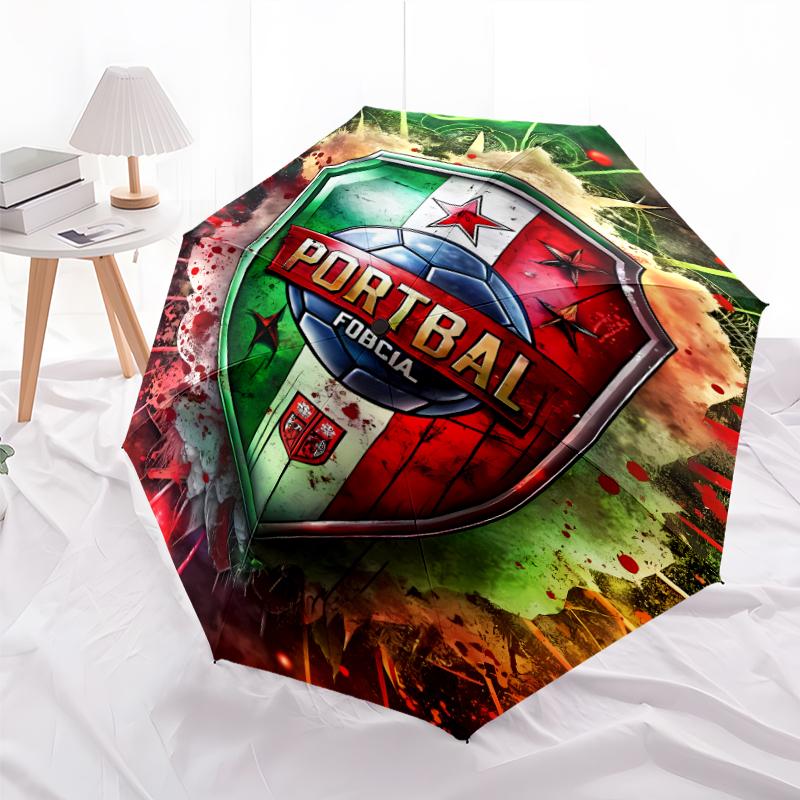 Printed Portugal Football team Folding Umbrella,Outdoor,Leisure,And Travel Umbrella,Durable Umbrella Fabric,Birthday And Holiday Gift