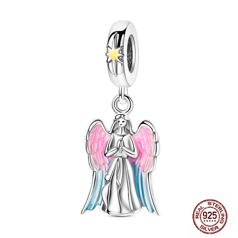 Pink Butterfly Charms Beadscopper Original Heart-Shaped Dog Paw Travel Charm Fit Bracelets Pendant For Women Jewelry Making