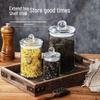 In-Stock Dustproof & Moistureproof High-Borosilicate Glass Tea Storage Canister with Sealed Lid and Large Capacity