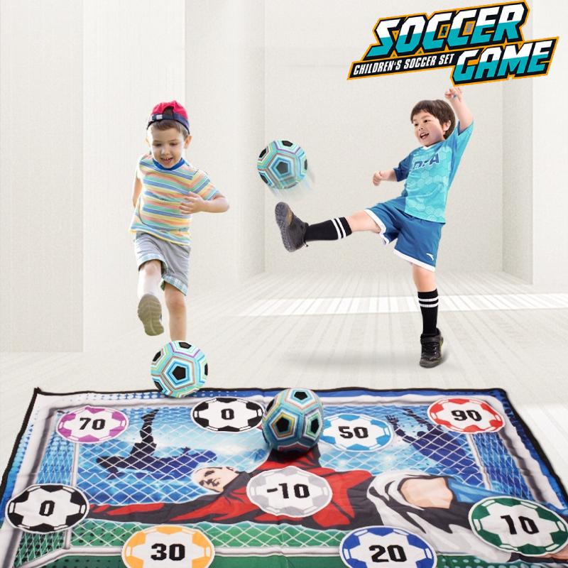 Soccer Kid Ball Game Mat Set Outdoor Indoor Mini Football Training Toys Practice