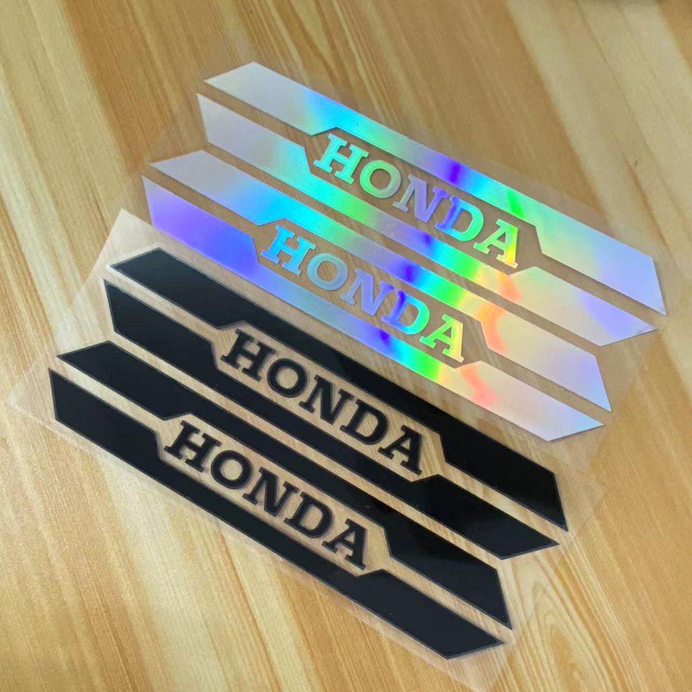 WRS2 Motorcycle Stickers for HONDA Car Logo Reflective Laser Stickers Racing Helmet Decals Tail Box Shock Absorber Decoration