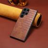 For Samsung Galaxy S25 Ultra Case Crocodile Texture Design Leather Slim Back Cover