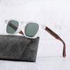 Retro Square Sunglasses Women Men Punk Leopard Fashion UV400 Protection Rivets Decoration Eyewear Shades