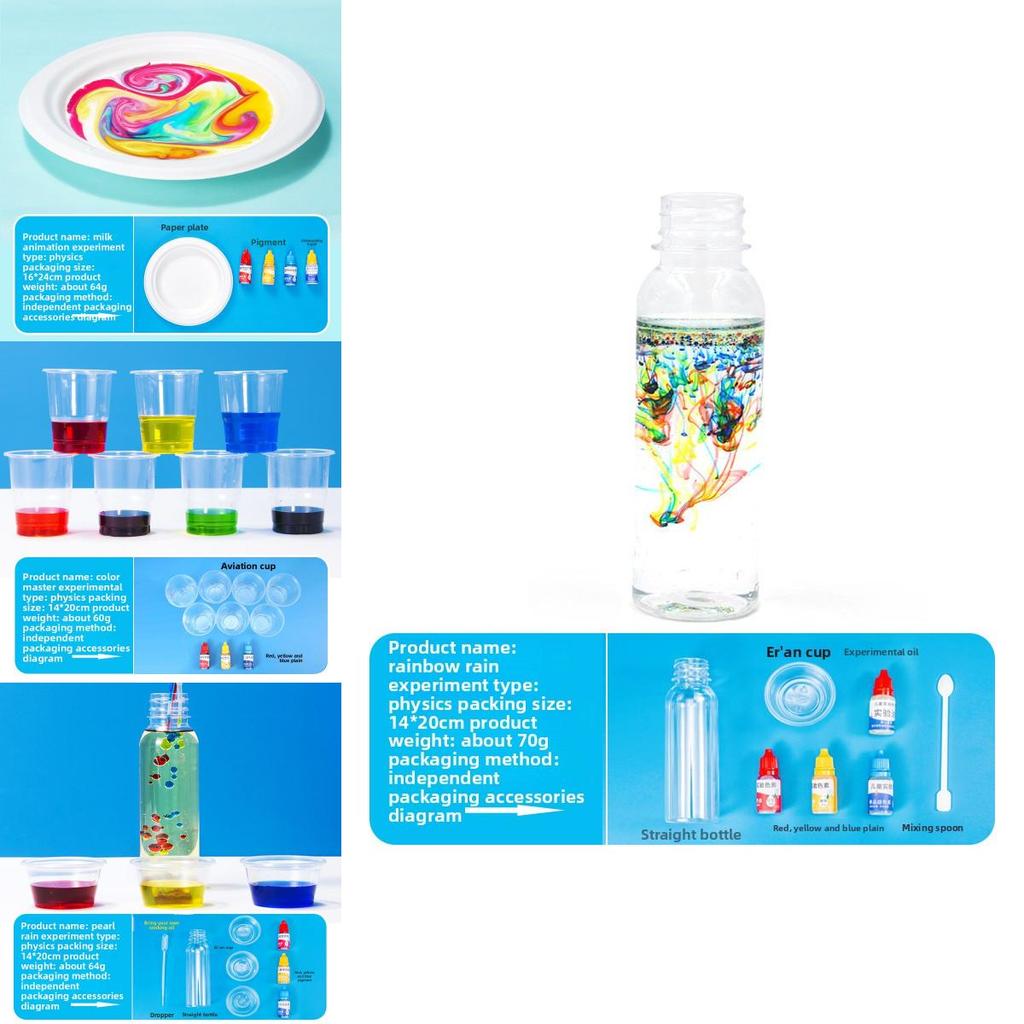 Childrens Diy Science Experiment Kit With Simulated Rainbow Rain And Volcanic Eruption For Educational Play
