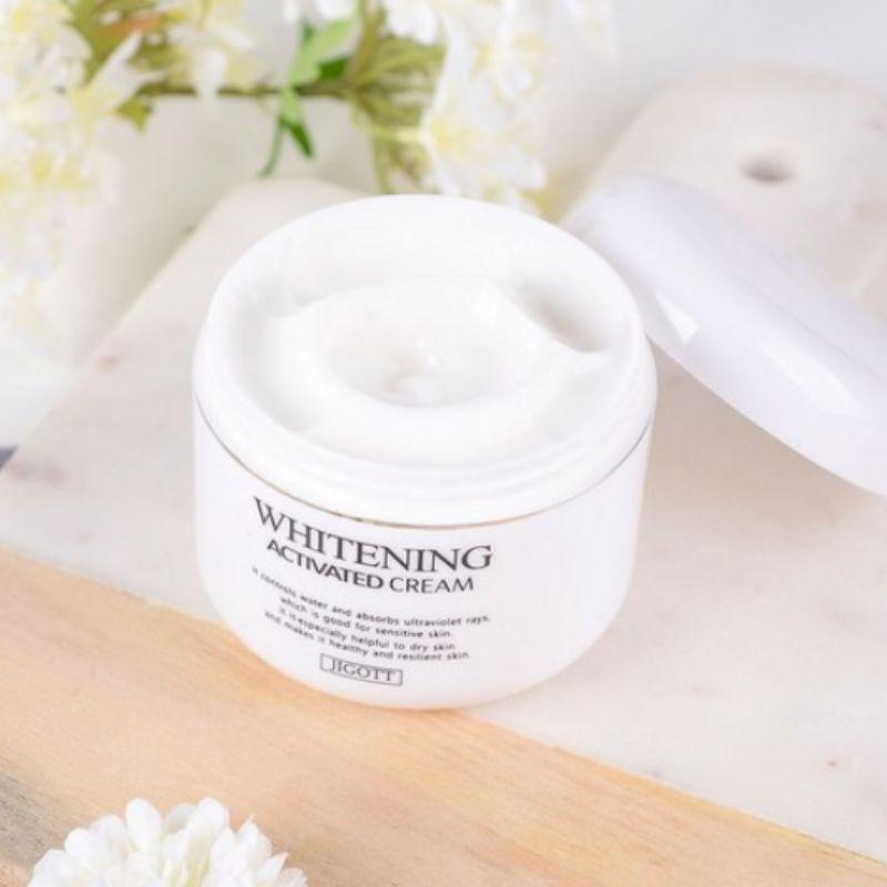 Jigott Aufhellende Aktiv-Creme 100ml – Aufhellende & Faltenpflege Anti-Aging Feuchtigkeitsspendende Gesichtscreme K-Beauty