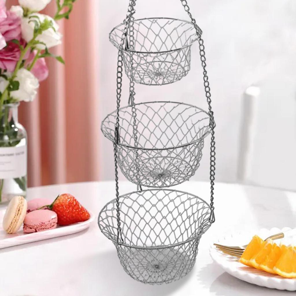 Fruit And Vegetable Basket, Hanger, Storage Holder, Kitchen Organizer